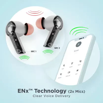 boAt Airdopes 411 ANC | Netflix Stream Edition Earbuds, Active Noise Cancellation, ENx™️ Technology, Gesture Controls