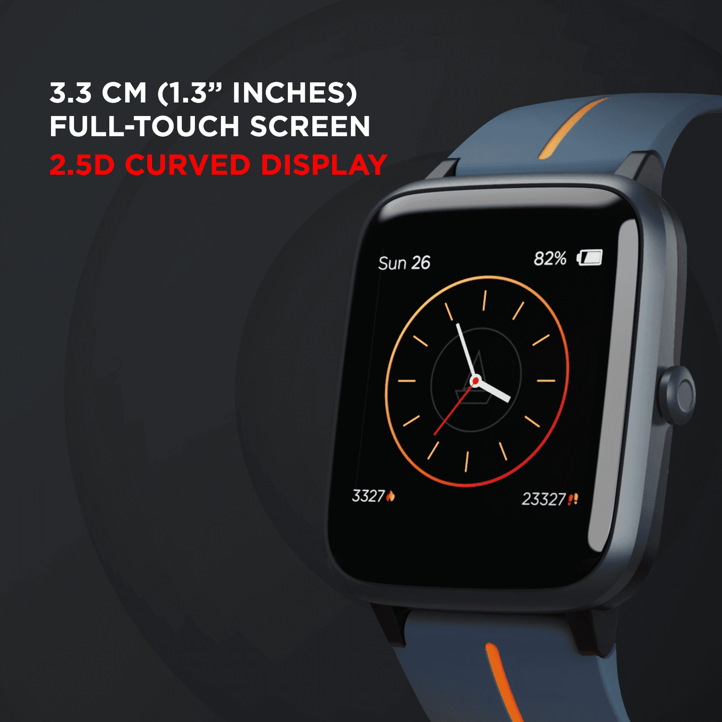 boAt Xplorer‌ O2 | Smartwatch 33mm Full Touch Color Display, SpO2 Sensor, Built-In GPS, 5 ATM Water Resistant Design